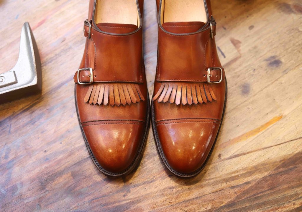 Golf fringe for double monk shoes Malfroid